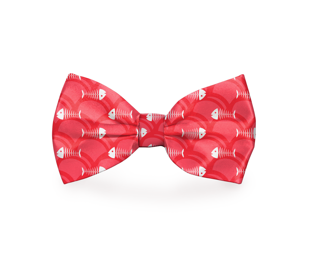 Nœud Papillon Chien Fish Bone Rouge