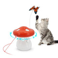 Jouet interactif champignon rotatif pour chat