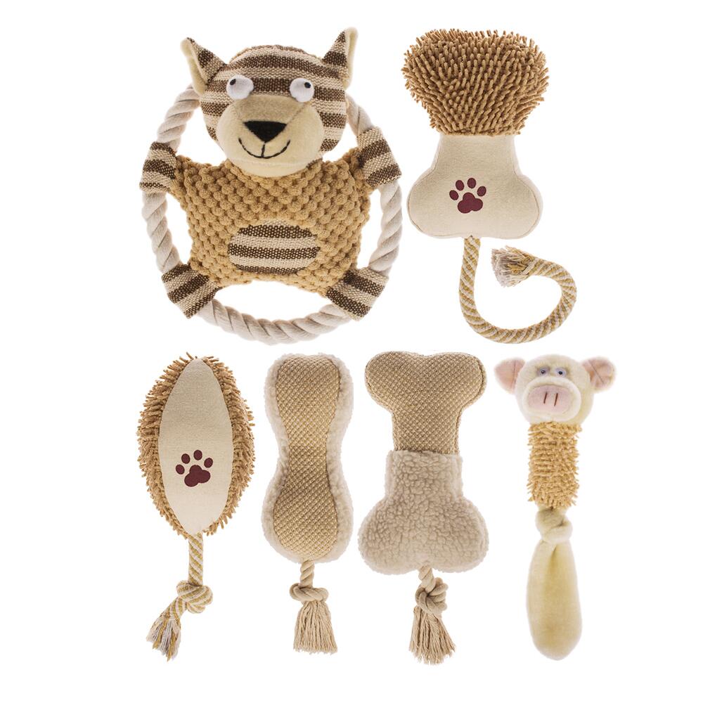 Ensemble de 6 jouets en peluche pour chiens