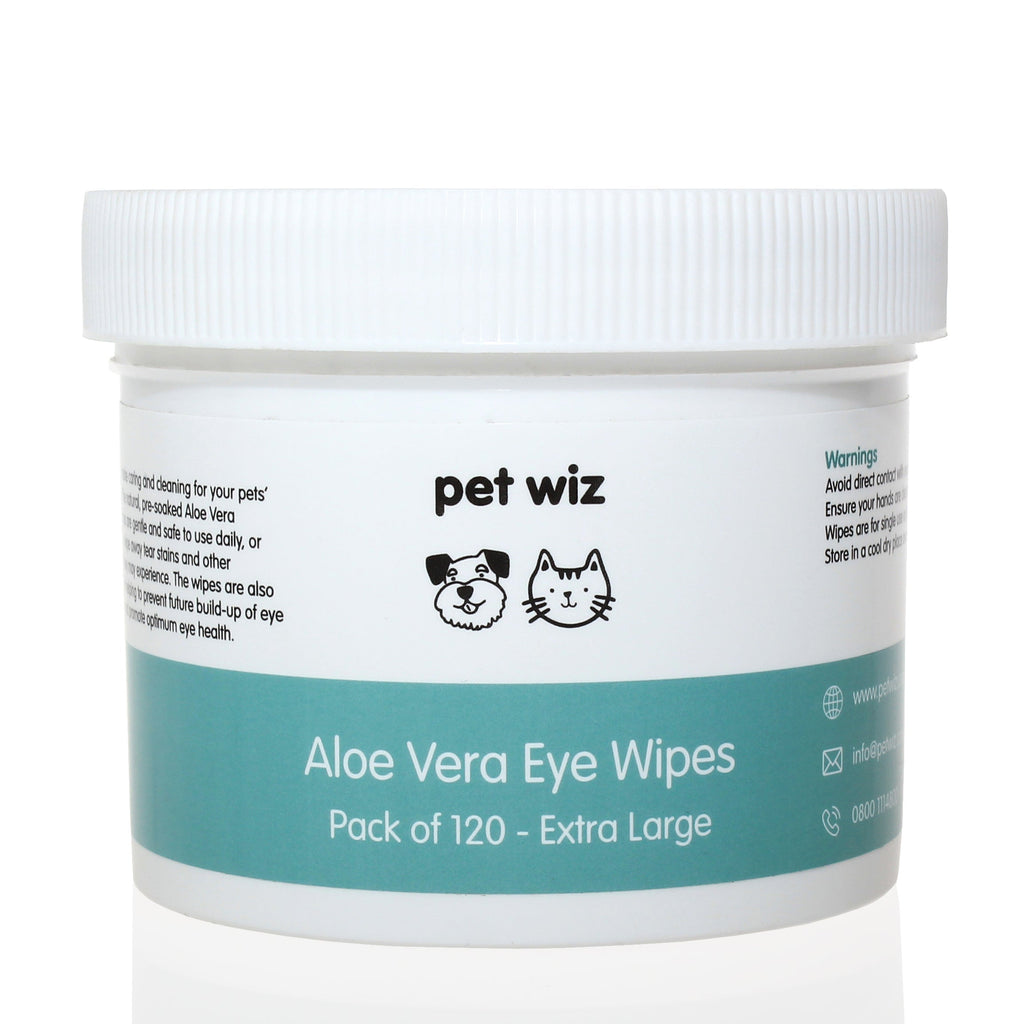 Lingettes pour les Yeux Aloe Vera pour Chiens et Chats - Pack de 120