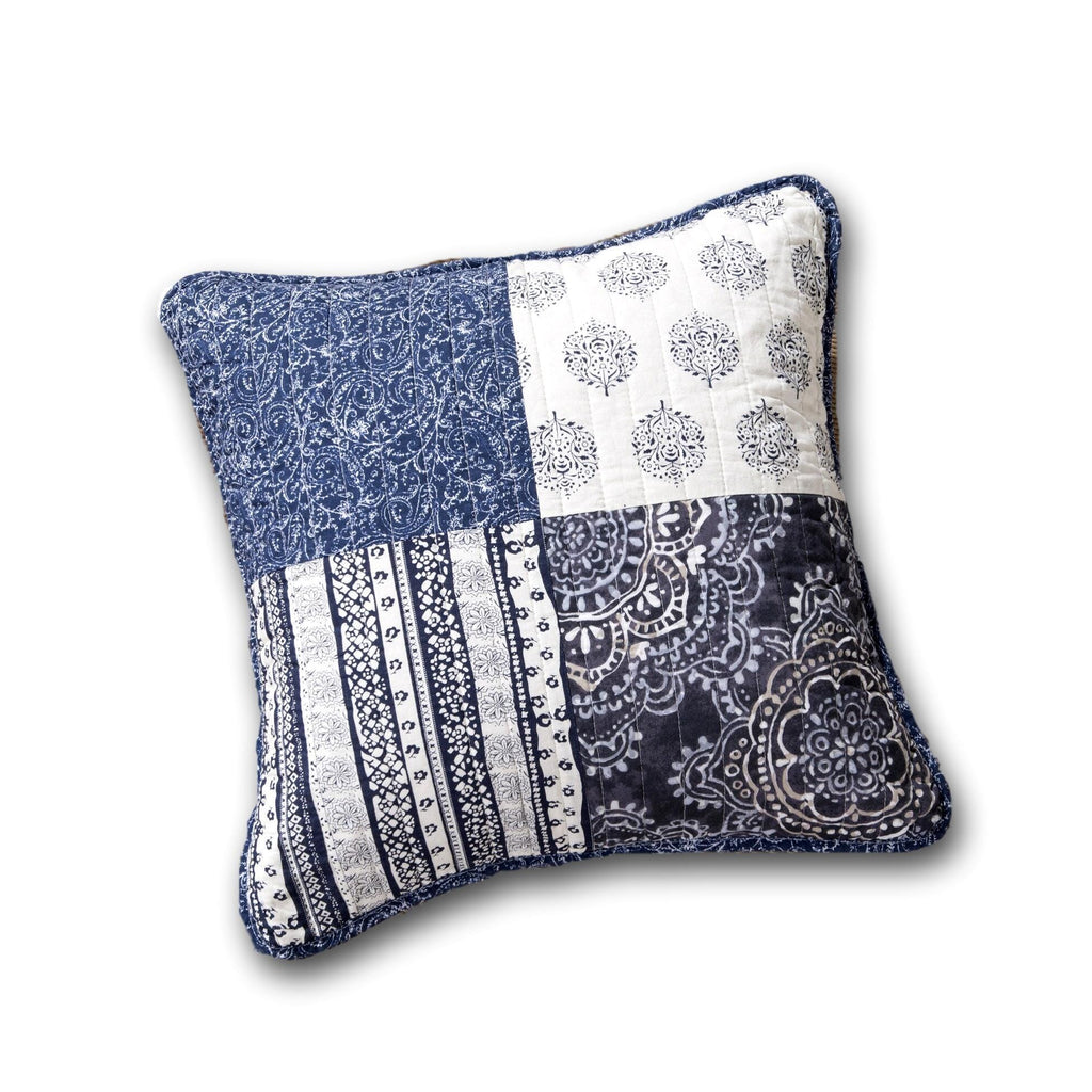 Ensemble de 2 coussins décoratifs en denim bleu bohème Élégance DaDa Bedding