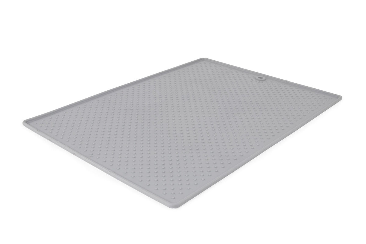 Dexas PW900429 13 x 19 in. Animal Gamelle Rectangular Grippmat, Light Gr