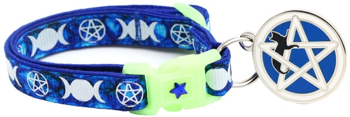 Familiar de Sorcière sur Collier de Chat Saphir