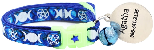 Familiar de Sorcière sur Collier de Chat Saphir