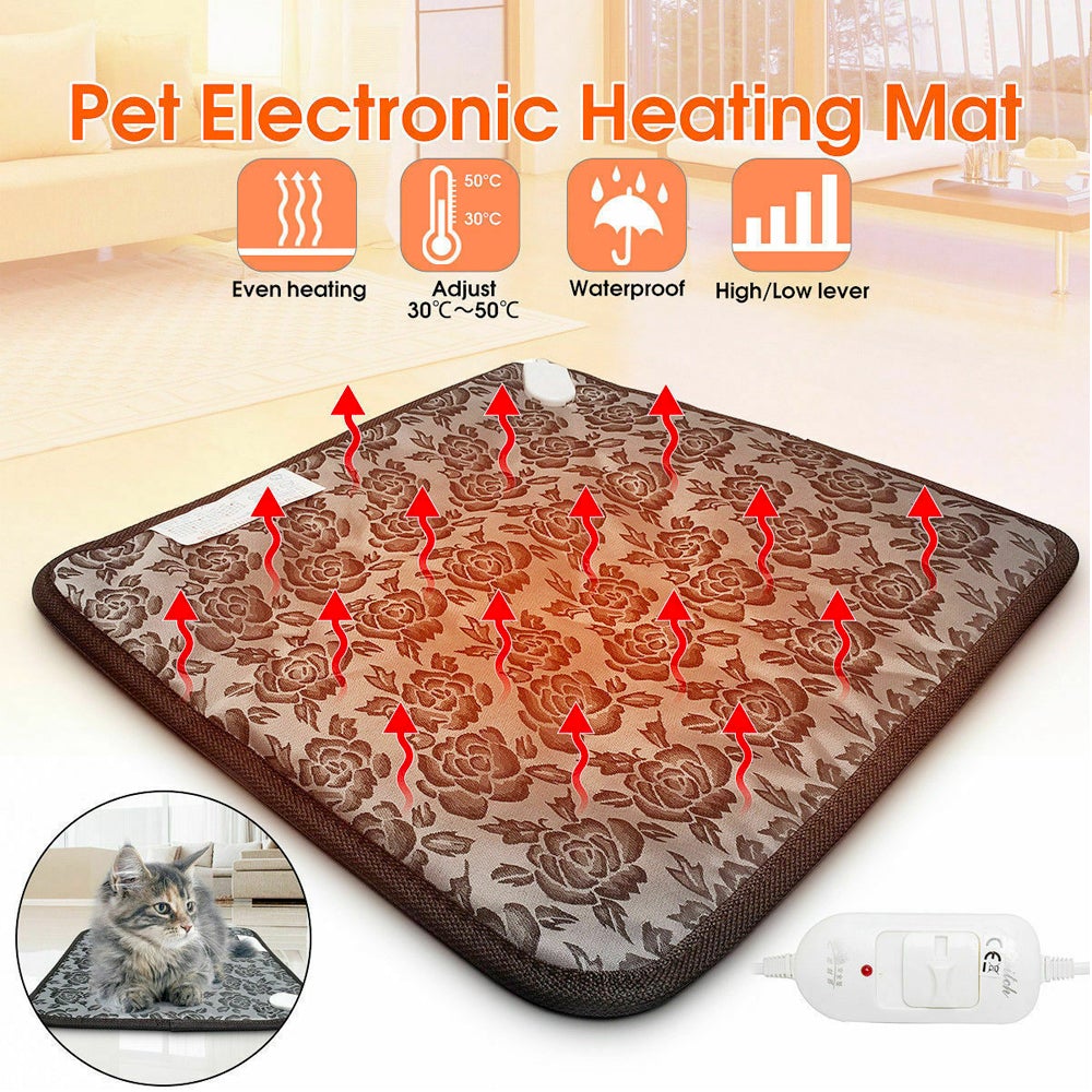 Tapis chauffant étanche pour animaux avec réglage ajustable
