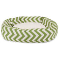 Lit Donut en Sherpa Zig Zag de 25 pouces, Sauge - MajesticPet 788995540243