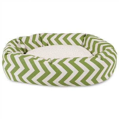 Lit Donut en Sherpa Zig Zag de 25 pouces, Sauge - MajesticPet 788995540243