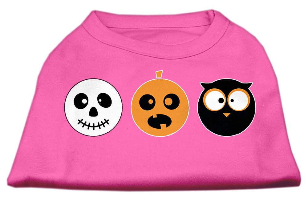 Chemise Imprimée Écran Trio Spook pour Chien, Rose Fluo