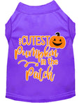 T-shirt imprimé écran Chien "La plus mignonne des citrouilles dans le patch"