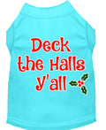 T-shirt Chien 'Deck the Halls Y'all'