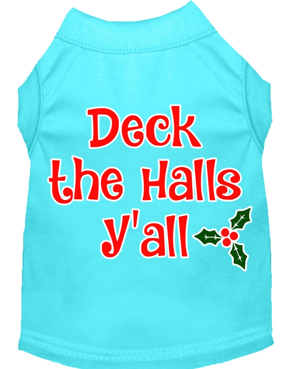 T-shirt Chien 'Deck the Halls Y'all'