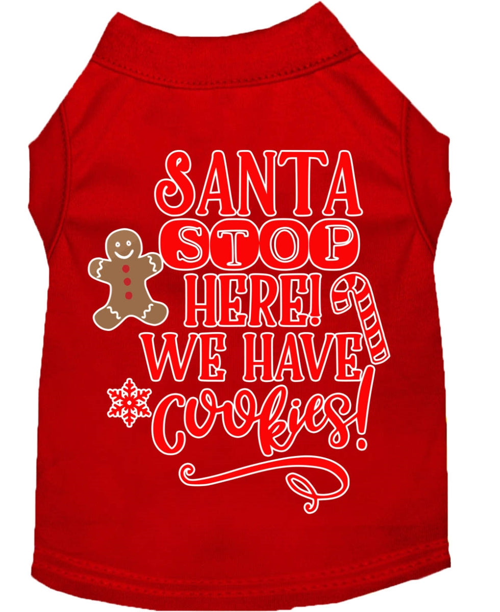T-shirt Chien Santa - Nous avons des Cookies