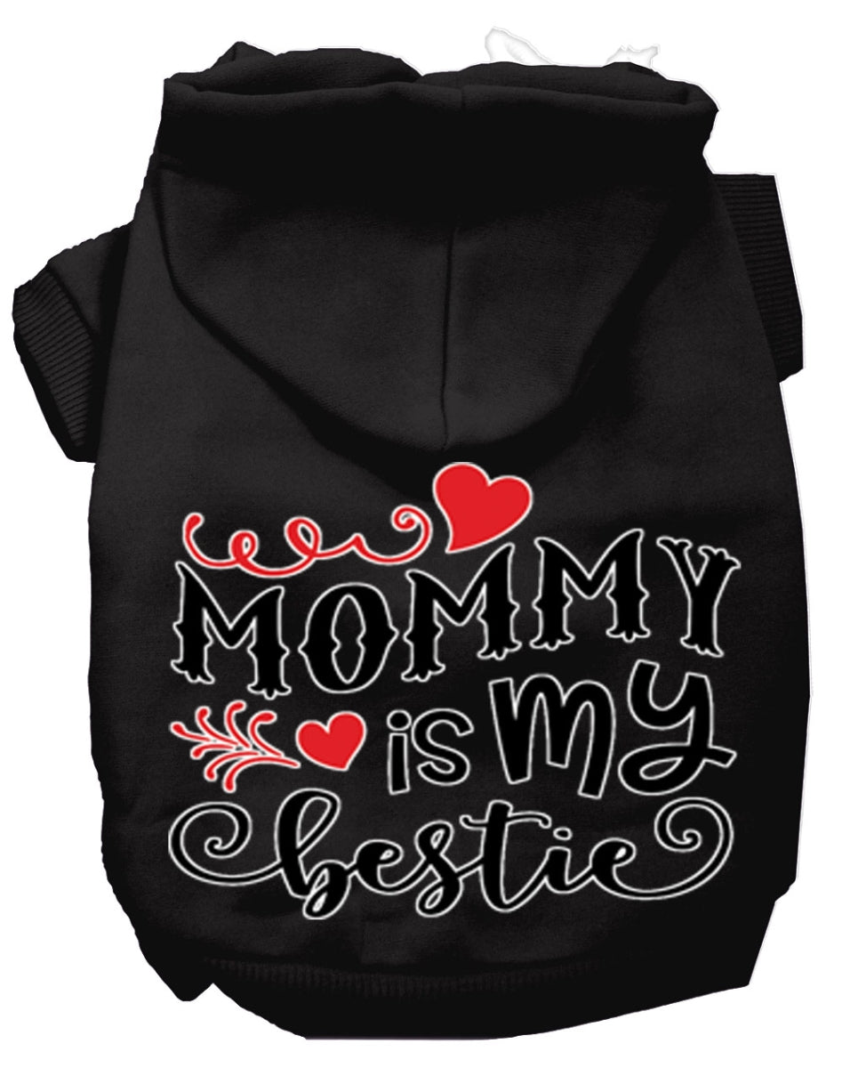 Sweat à Capuche Chien Mommy is My Bestie Imprimé