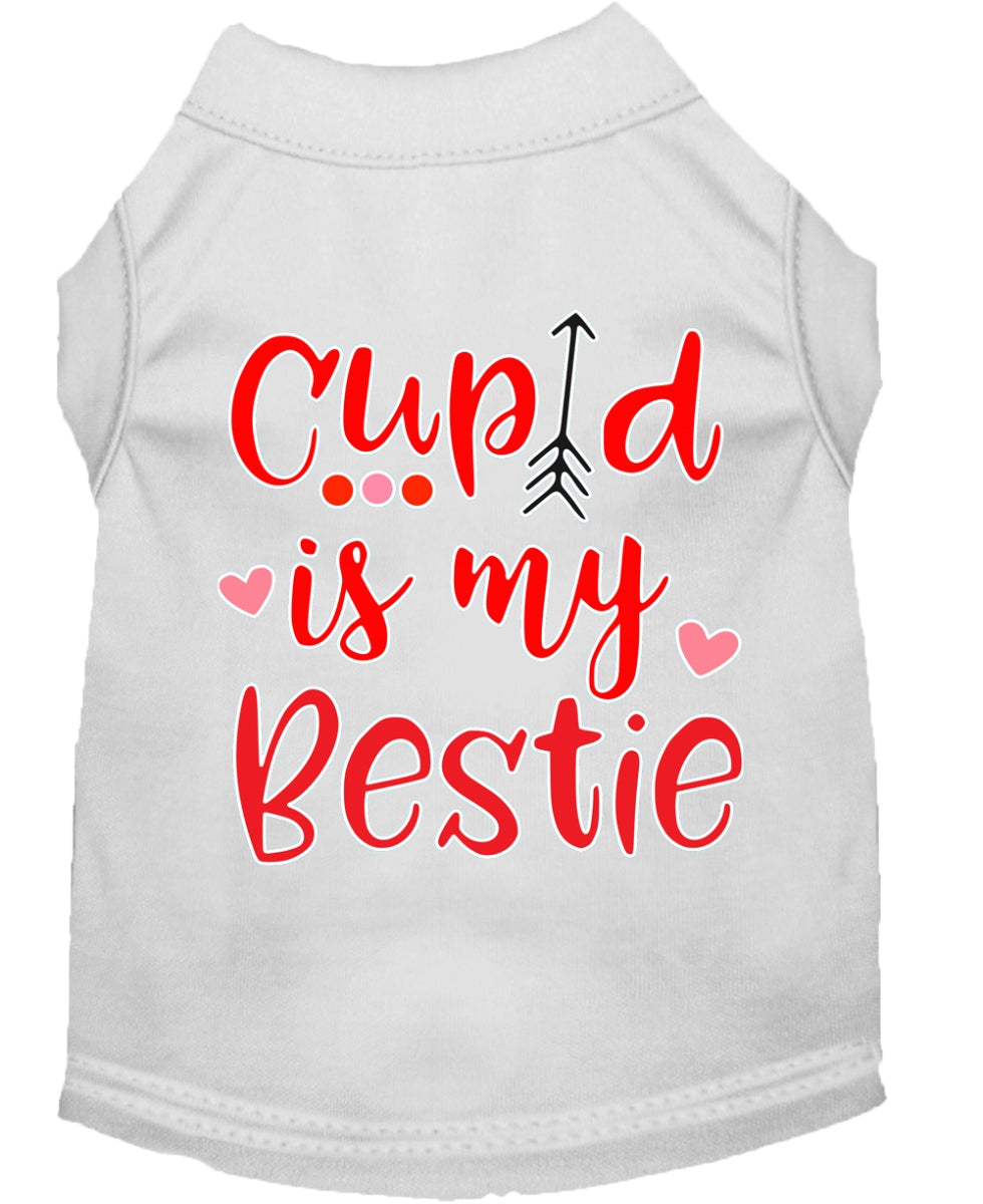 T-shirt Chien Cupidon est mon meilleur ami - Blanc