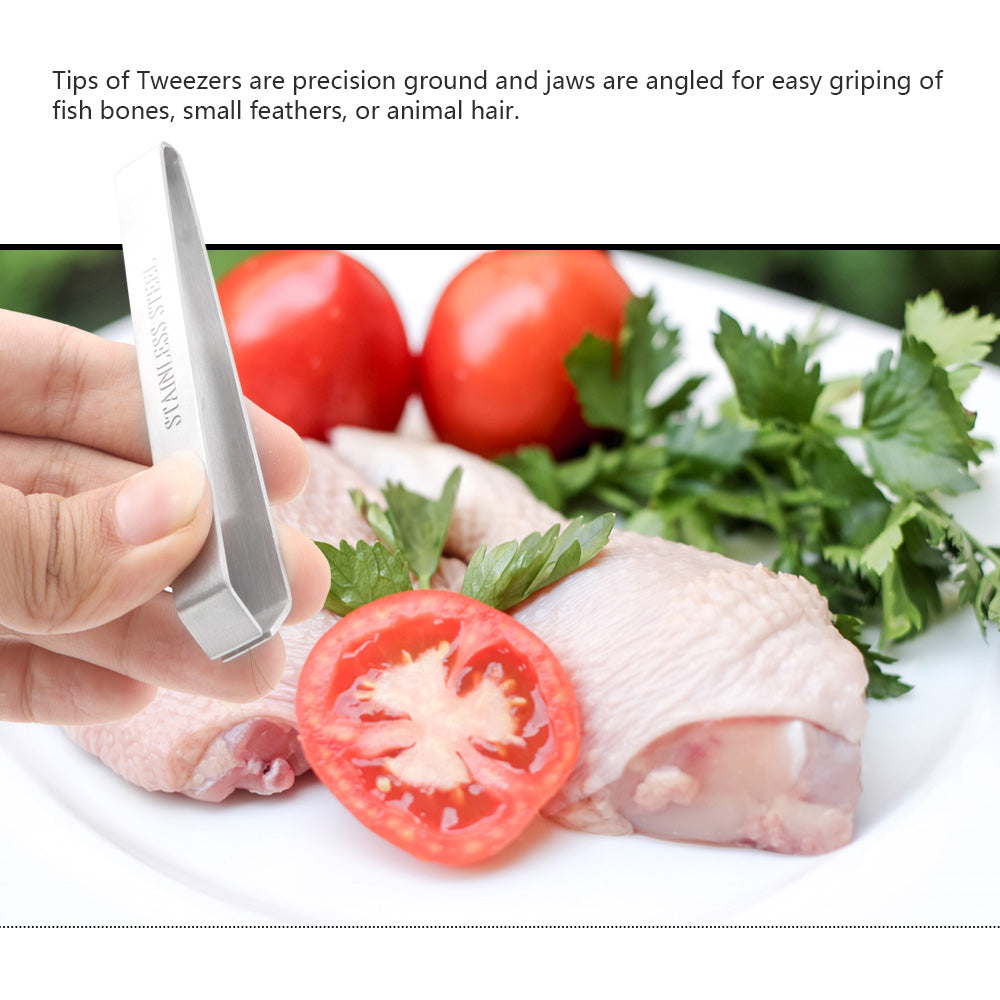 Pince à épiler en acier inoxydable pour poisson
