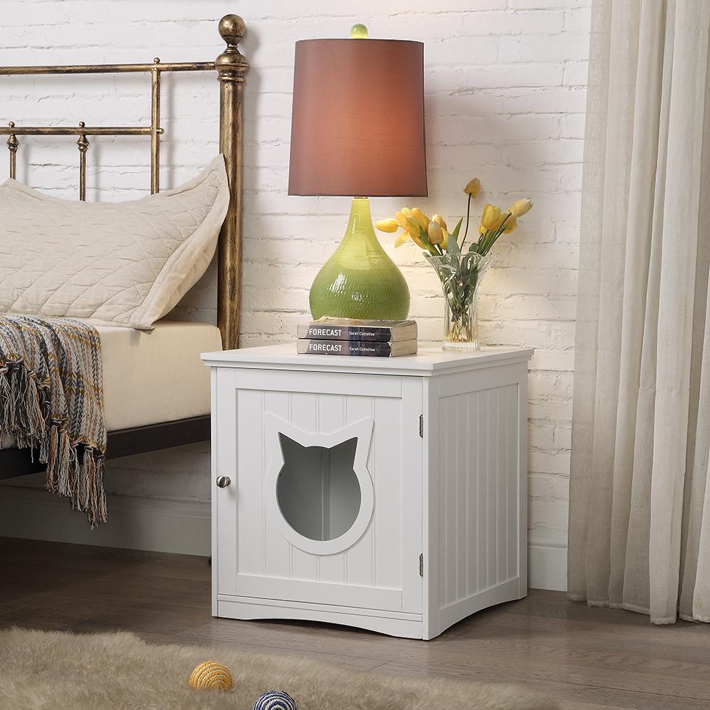 Table de Nuit pour Chat avec Enclosure