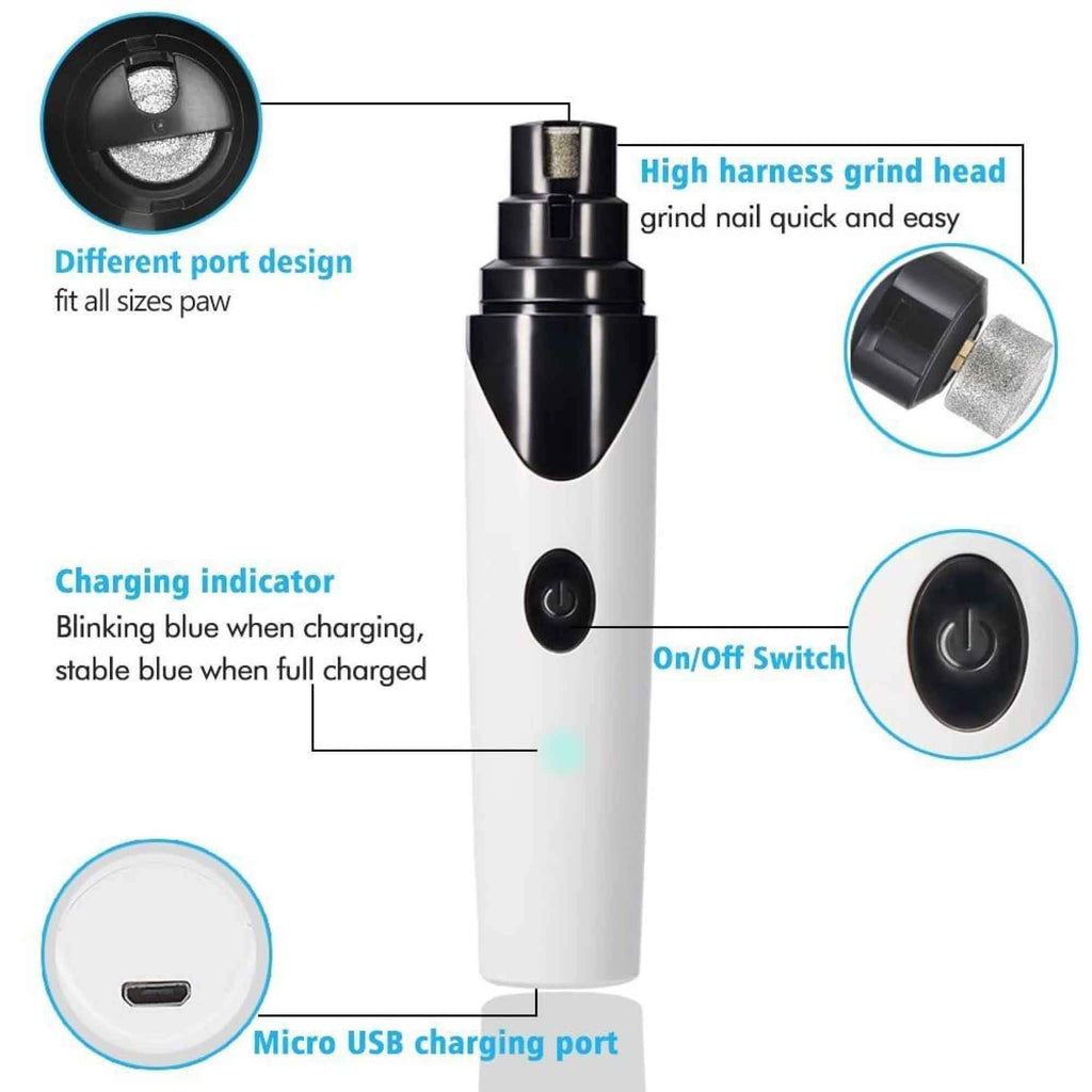 Meuleuse à Ongles Électrique Rechargeable pour Chiens et Chats