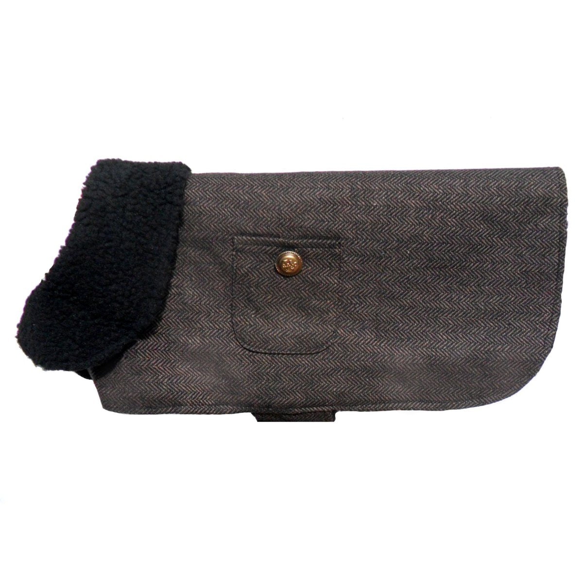Manteau pour chien en chevrons marron