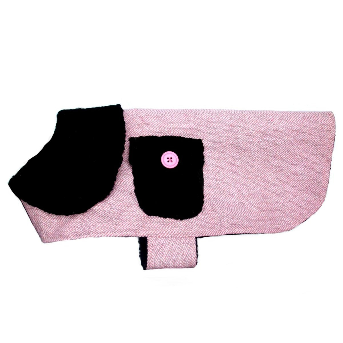 Manteau pour chien en chevrons rose
