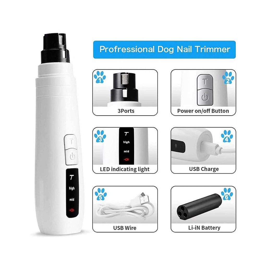 Meuleuse à Ongles Électrique pour Chiens et Chats - Turbo USB