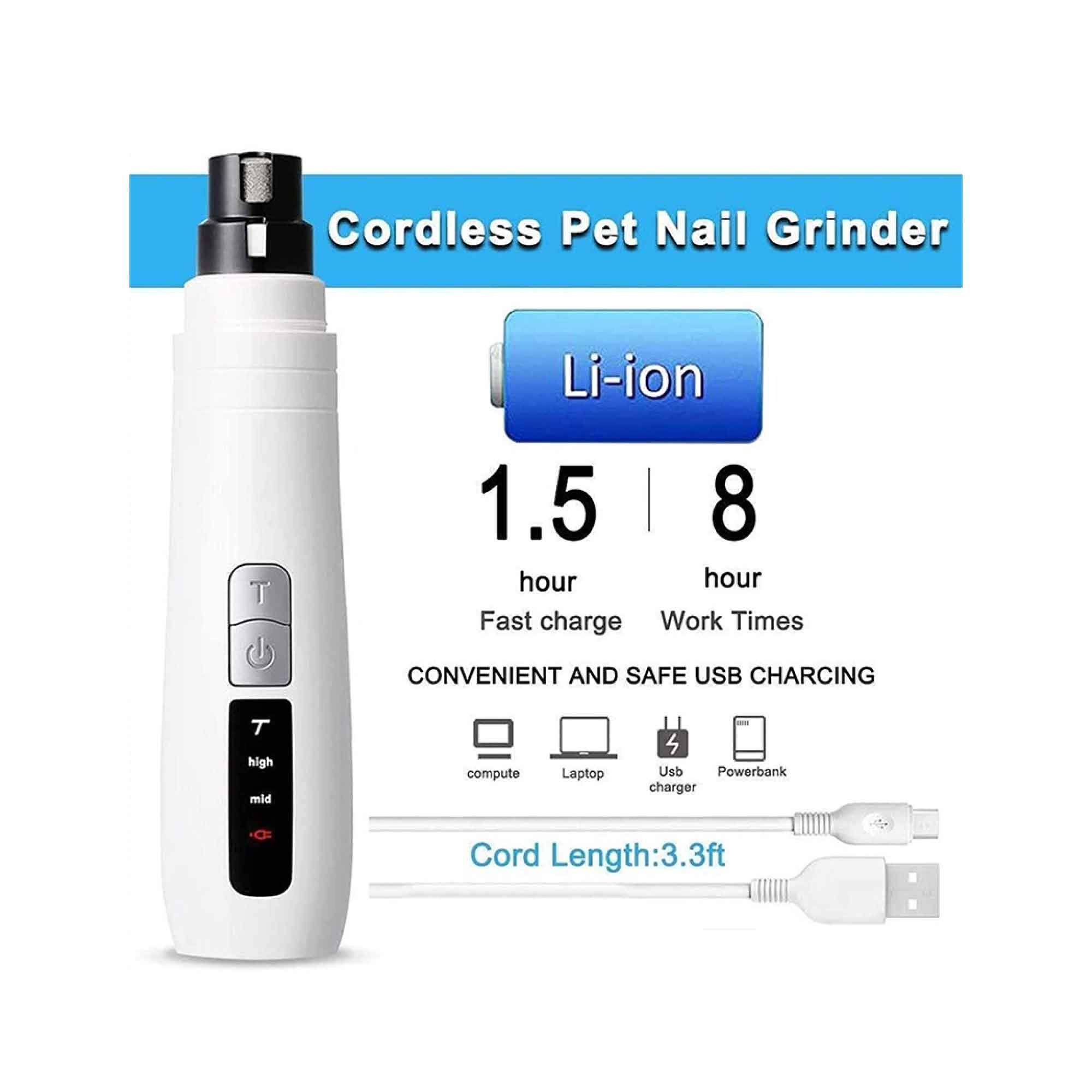 Meuleuse à Ongles Électrique pour Chiens et Chats - Turbo USB