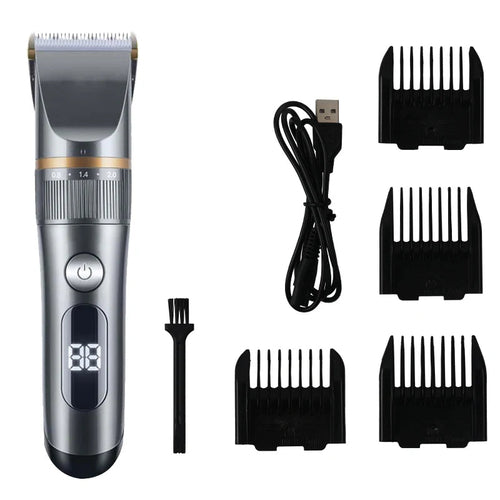 Tondeuse professionnelle pour chats et chiens, tout en métal, rechargeable.