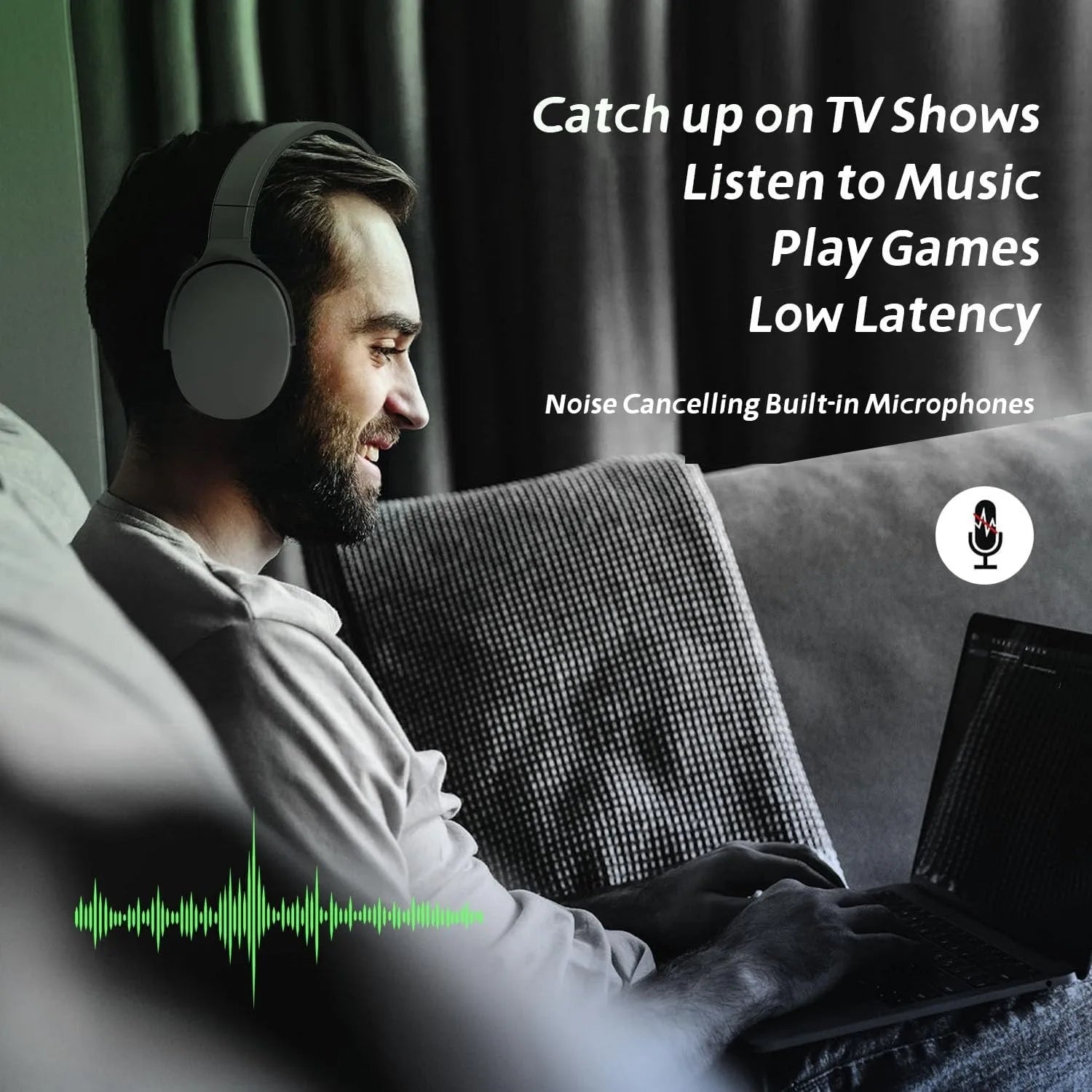 Casque Hi-Fi stéréo sans fil Bluetooth 5.3 circum-aural