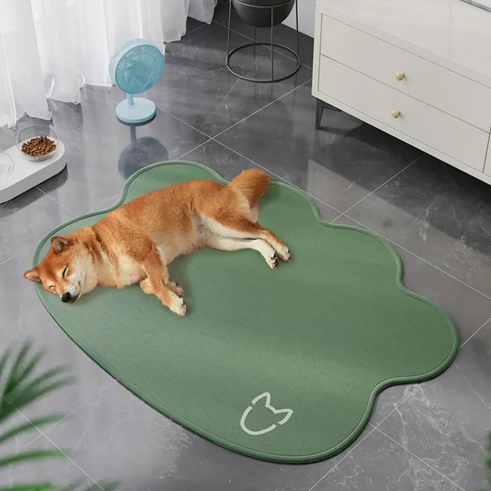 Tapis pour chat en soie glacée, matelas d'été rafraîchissant