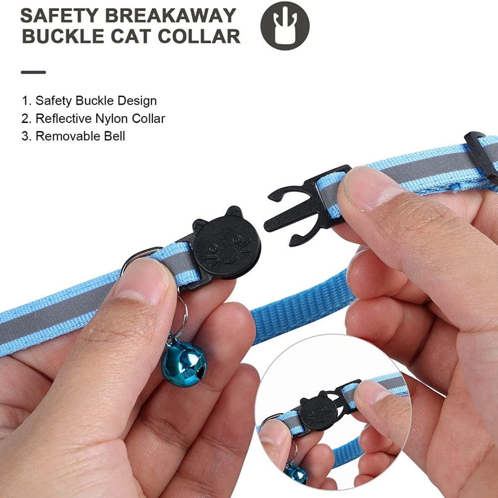 Collier réfléchissant avec étui Airtag pour chats et chiens