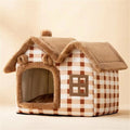 Maison en peluche pour animaux avec toit amovible