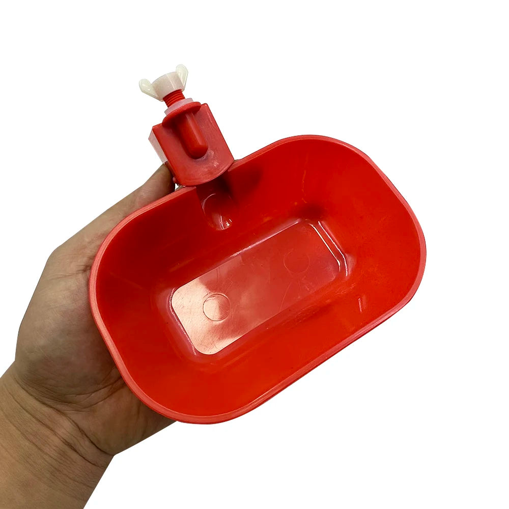 5 Pièces de Distributeur d'Eau Automatique Rouge pour Poules Canards Oies