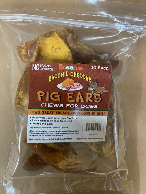 Oreilles de Cochon à Mâcher Scoochie Pet - Pack de