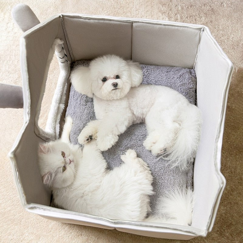 Maison en peluche pour animaux avec toit amovible