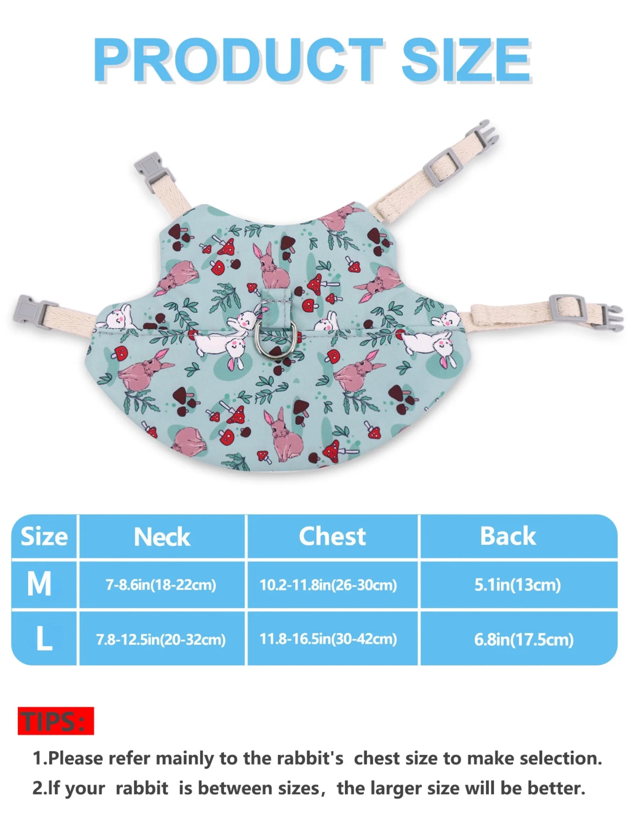 Harnais et Laisse Ajustables pour Lapin, Chat et Furets