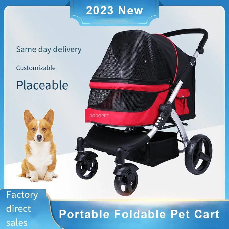 Chariot Pliable de Luxe : Confort et Praticité pour Vos Animaux