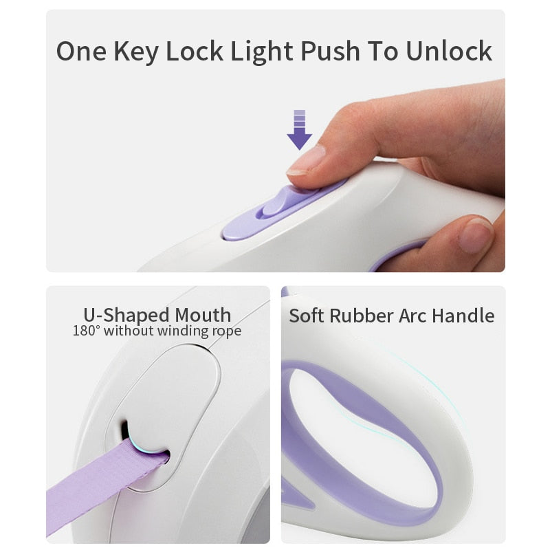 Automatique Retractable Lighting Chien Laisse