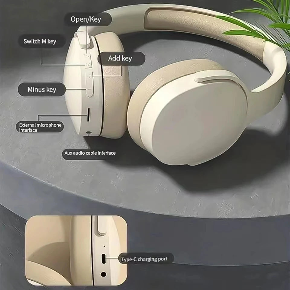Casque Hi-Fi stéréo sans fil Bluetooth 5.3 circum-aural