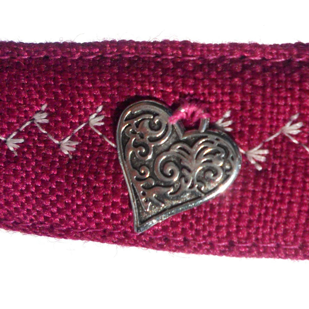 Collier pour chien en forme de cœur fait main