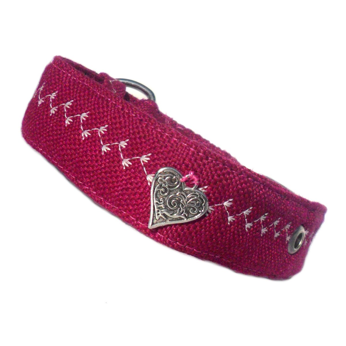 Collier pour chien en forme de cœur fait main