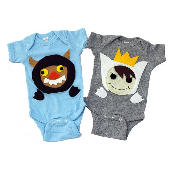 Combo de bodysuits pour bébé : Un garçon sauvage et un monstre sauvage