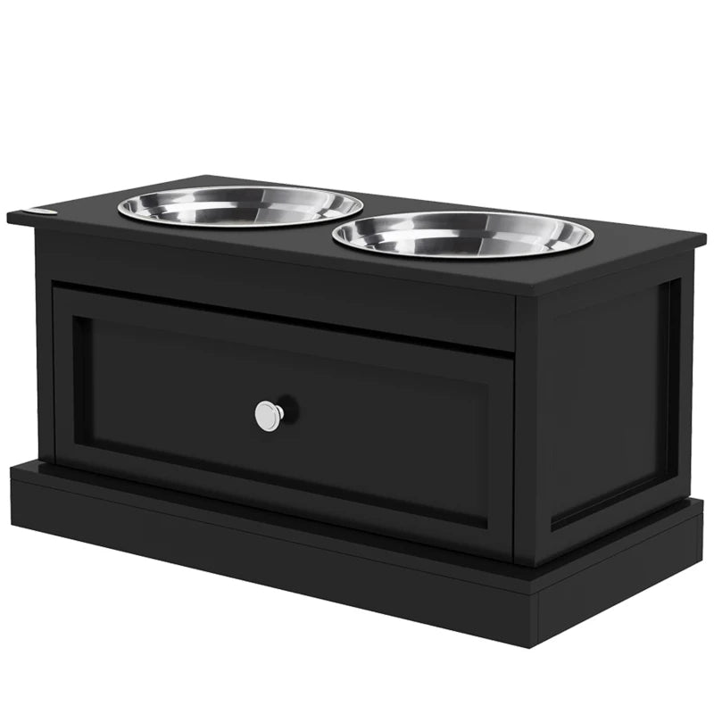 Gamelle Chien avec Tiroir de Rangement - Gain de Place Optimal