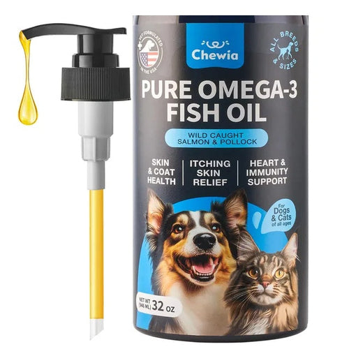 Huile de poisson pour chiens - Soutien de la peau