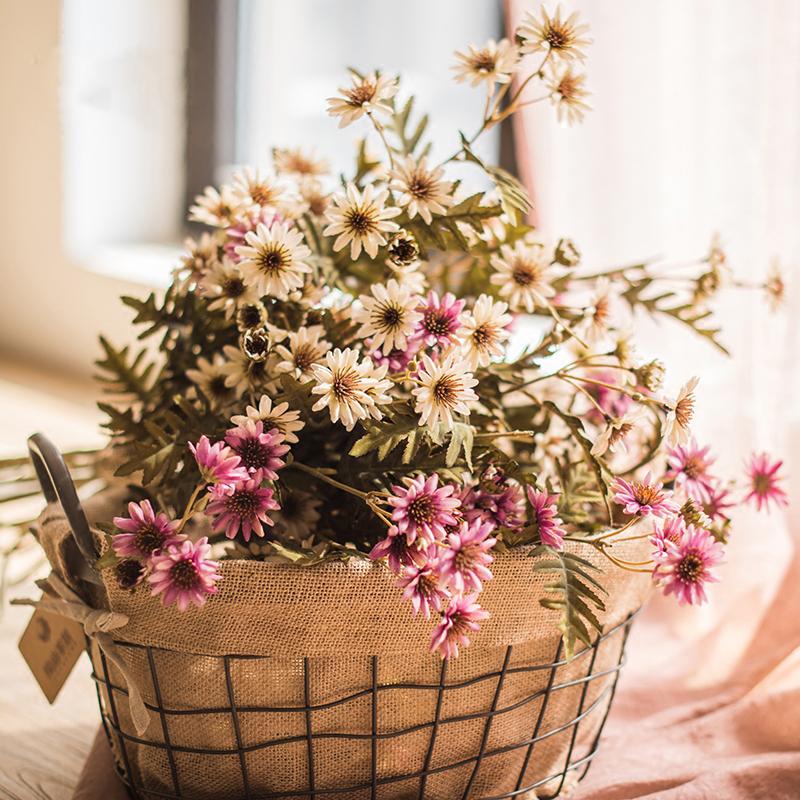 Tige de Chrysanthème en Soie Synthétique Colorée