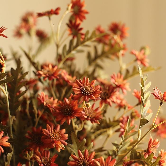 Tige de Chrysanthème en Soie Synthétique Colorée