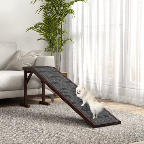 Rampe pour Chien PawHut pour Lit, Rampe pour Chiens avec Tapis Antidérapant