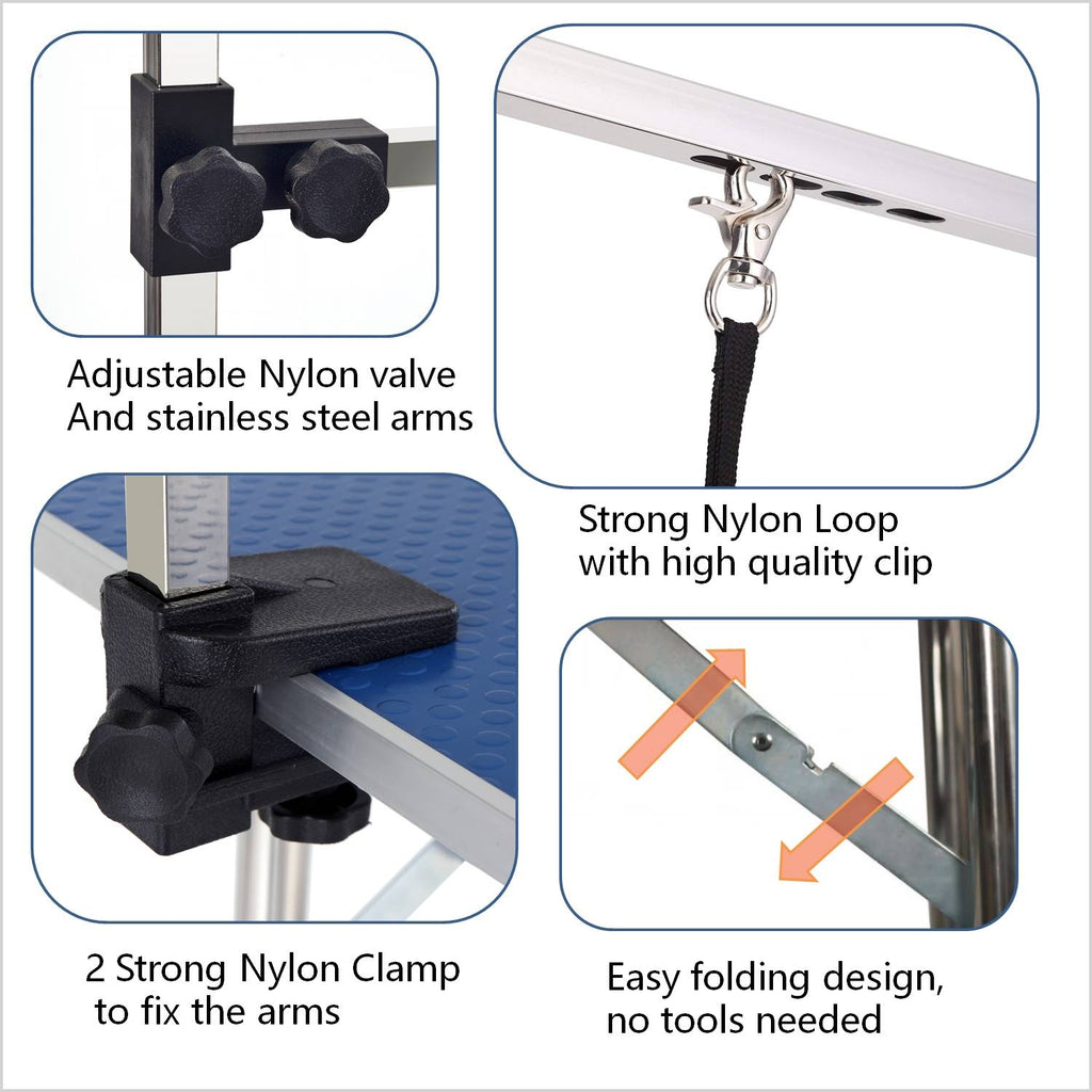 Table de toilettage pliable en acier inoxydable pour un toilettage pro