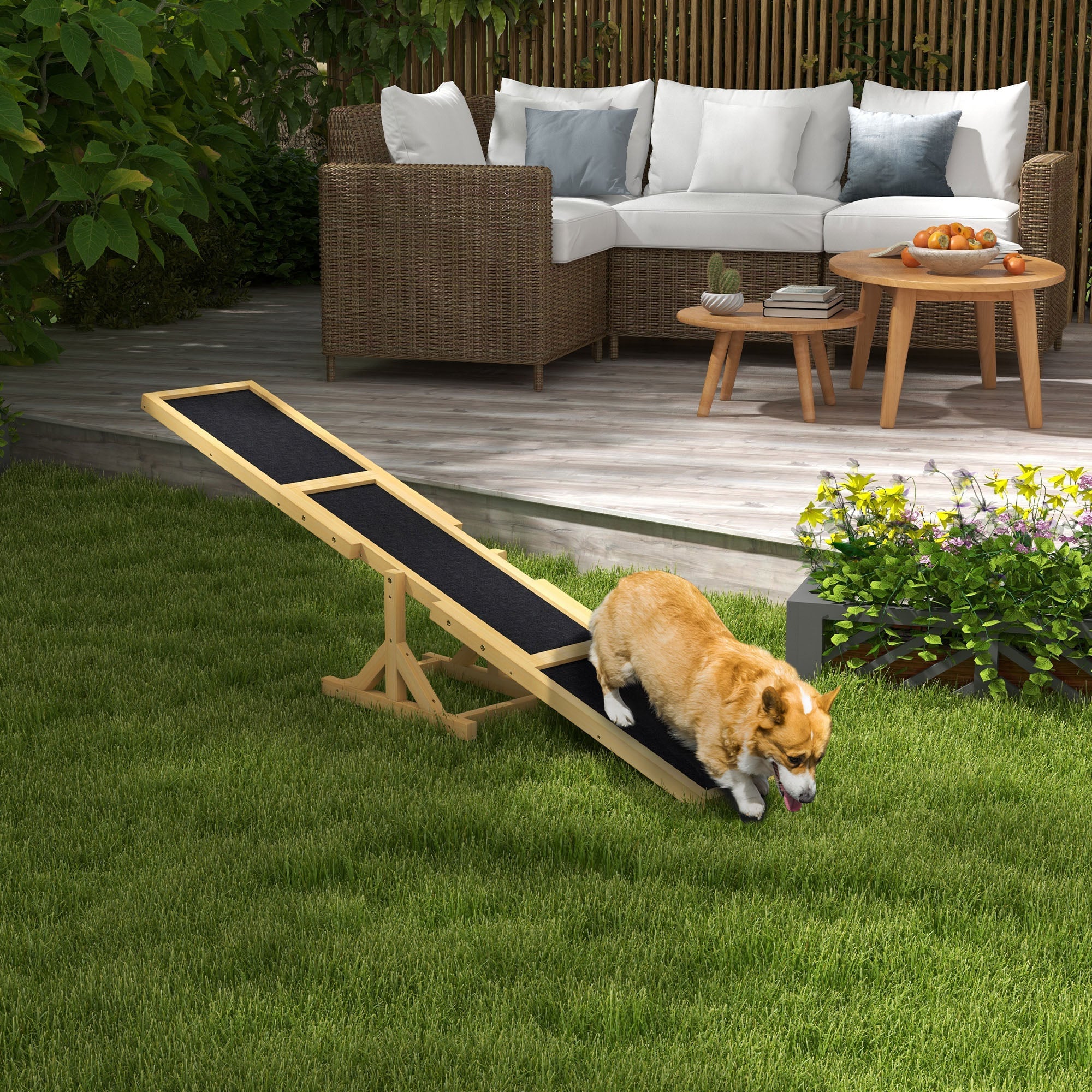 Bascule en bois pour agility canine - Renforcez la confiance de votre chien