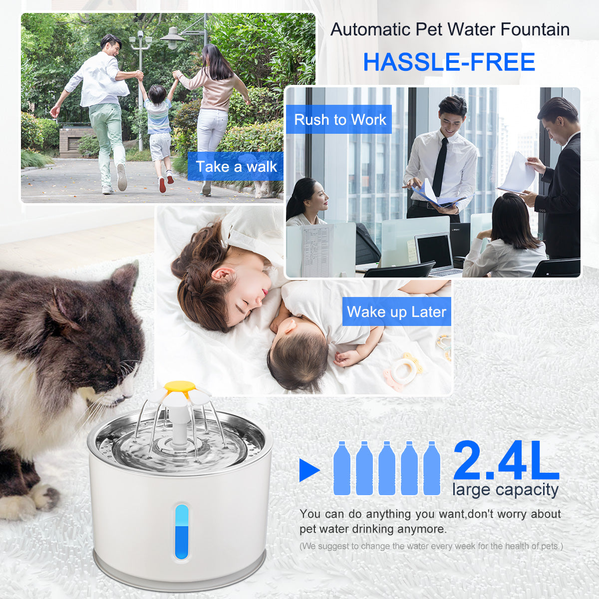 Automatique Animal Chat Eau Fontaine Drinker Distributeur