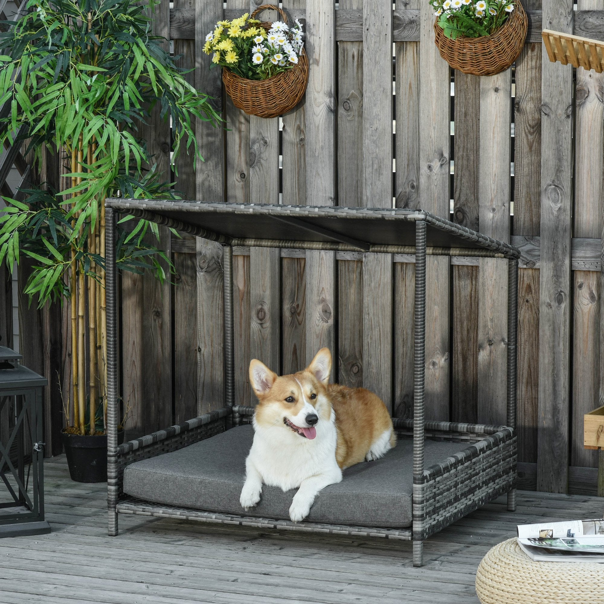 Maison en osier pour chien et chat - Confort et élégance réunis