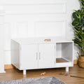 Armoire Bois Cache-Litière Compacte - Élégance et Discrétion